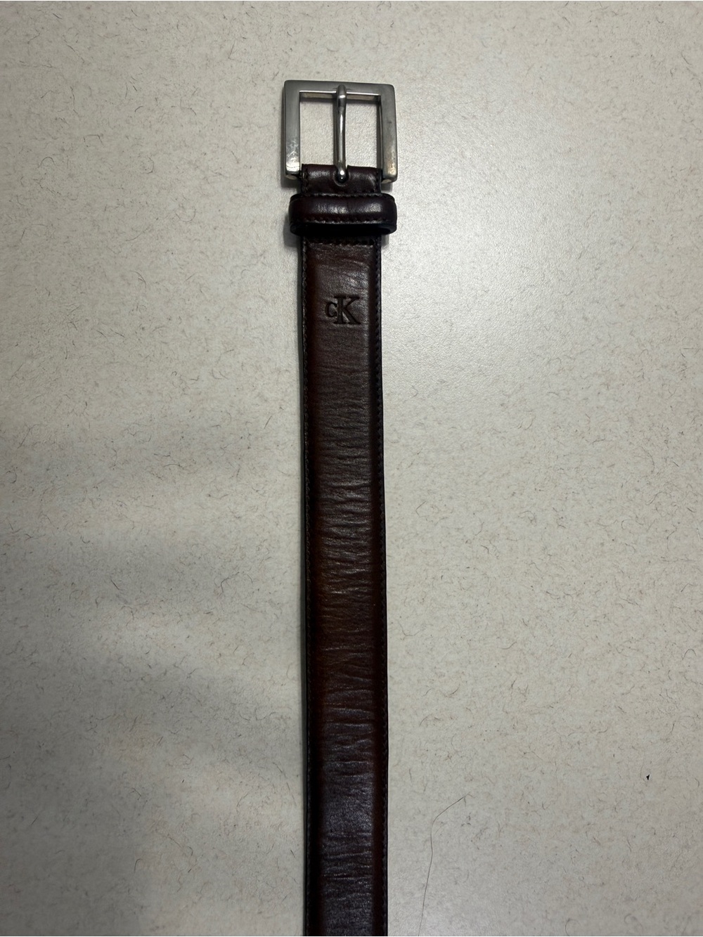 Calvin Klein Dark Brown Leather Belt